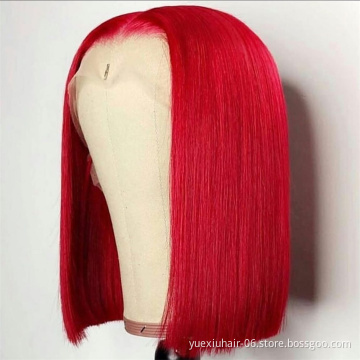 Short BOB Curly Lace Wig Human Hair Bob BaBy Hair Virgin Brazilian Bob Curly Lace Front Wig